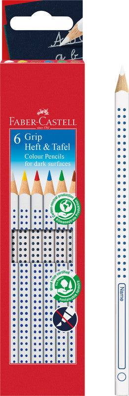 Faber-Castell Jumbo Tafelkreide – weiss, dreieckig, Ø 5,3 mm, FSC