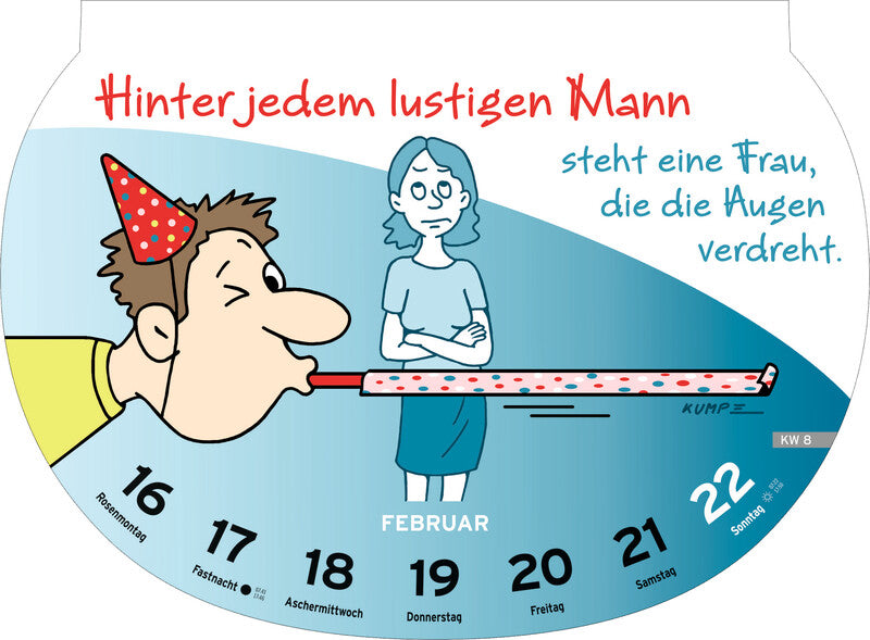Heye Lesekalender Dumme Sprüche 2026 – 28,7 × 21 cm – 1 Woche/Blatt – d – mit Aufhänger