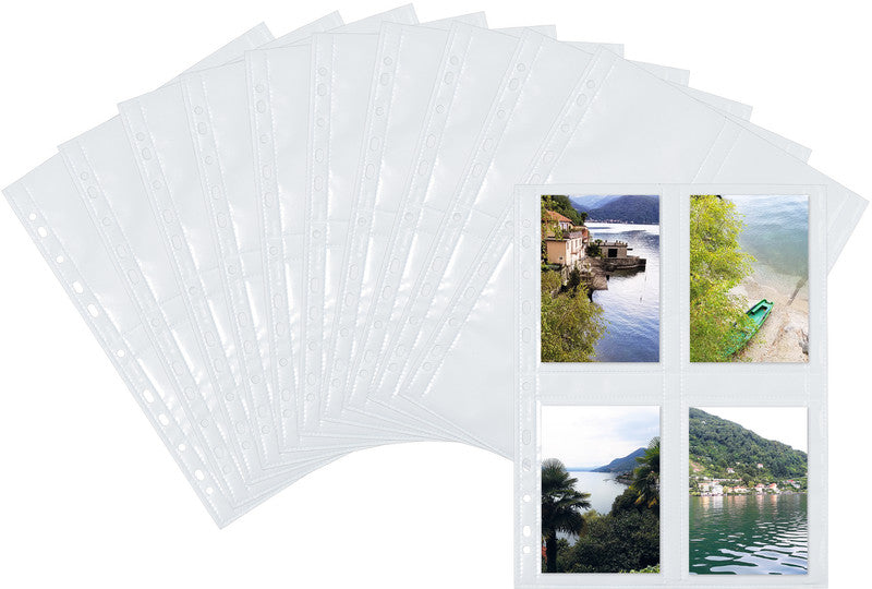 HERMA Sichtmappe 9 × 13 cm – transparent, Kunststoff, glänzend, 10er-Pack