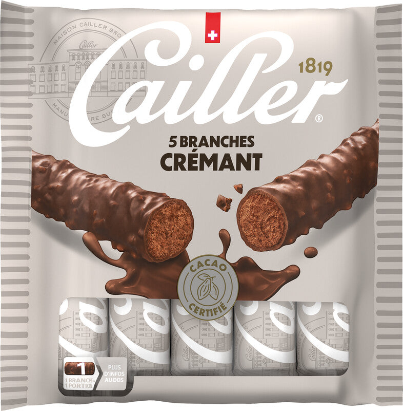 Cailler Branche Crémant Schokoladenriegel – Dunkel, 5 × 23 g (115 g)