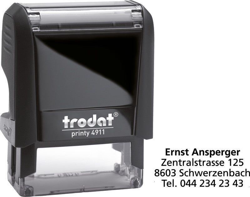 Trodat Motivstempel Printy 4911 – Motiv: individuell (Gutschein), selbstfärbend, Kunststoff, 38 × 14 mm