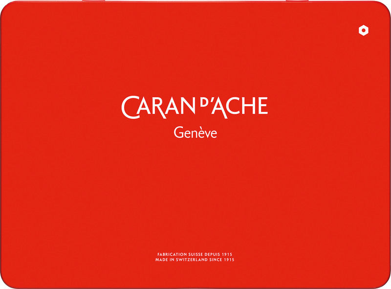 Caran d-Ache Caran d'Ache Neocolor II Aquarellfarbstifte-Set – 40 Farben, Mine Ø 8,6 mm, Metallschachtel