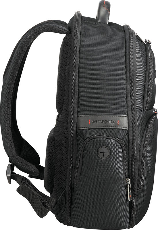 Samsonite Pro-DLX 5 3V Notebook-Rucksack – 20 l, RFID-Fach, Aufsteckfunktion, Nylon, Schwarz