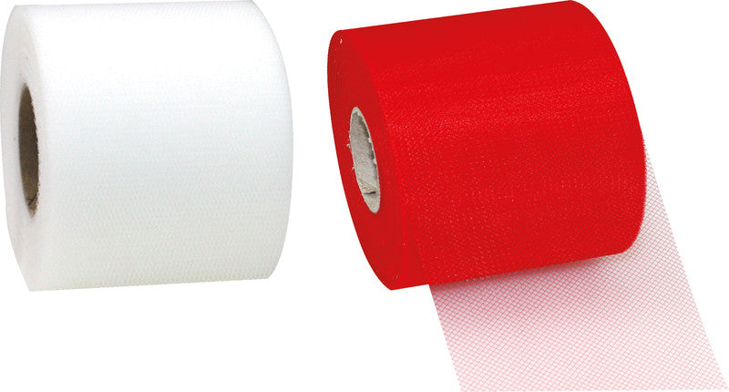 Präsent Tüllband Verona – weiss – 72 mm × 50 m