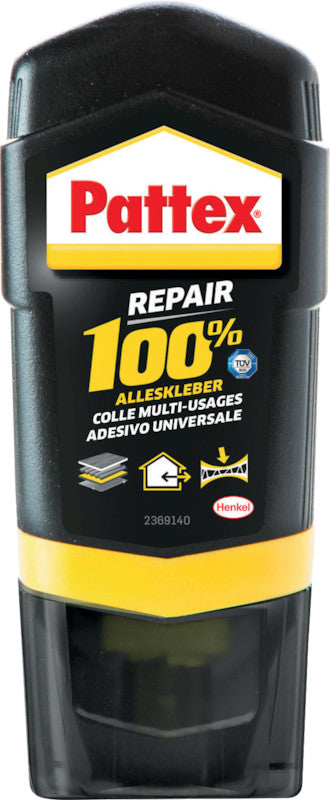 Pattex 100% Repair Alleskleber – transparent, wasserfest, für Haushalt, 50 g, −50 bis +100 °C