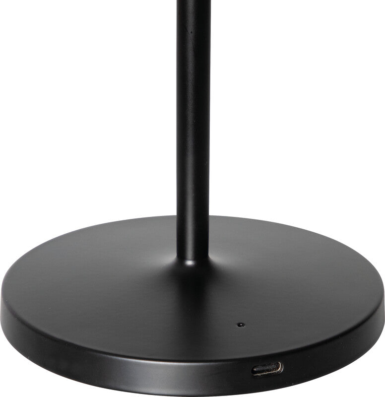 MAUL LED Tischleuchte Nina – Akku, USB-C & Ladestation, stufenlos dimmbar – 4000 K – 210 lm 3 W – Schwarz
