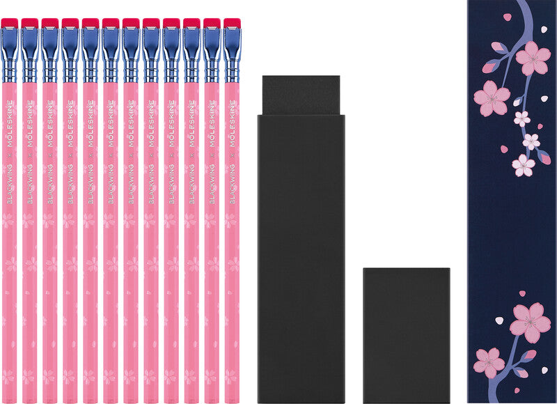 Moleskine Bleistift mit Radierer, Rosa – 12er-Set