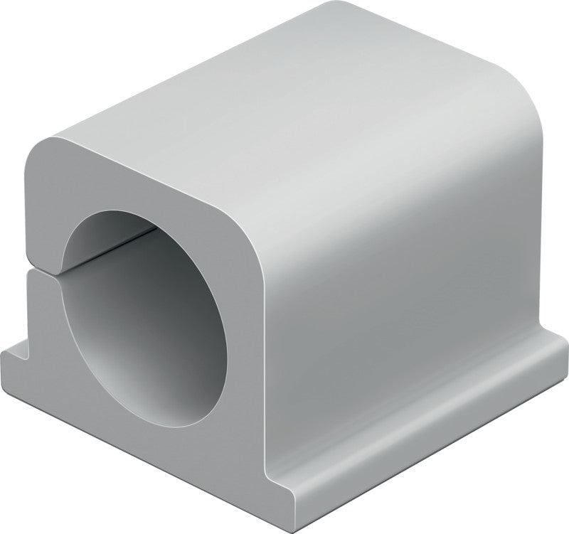Durable Kabel-Clip Cavoline Pro – 25 × 20 mm, Kunststoff, Grau, selbstklebend, für Kabellauf Ø 14 mm