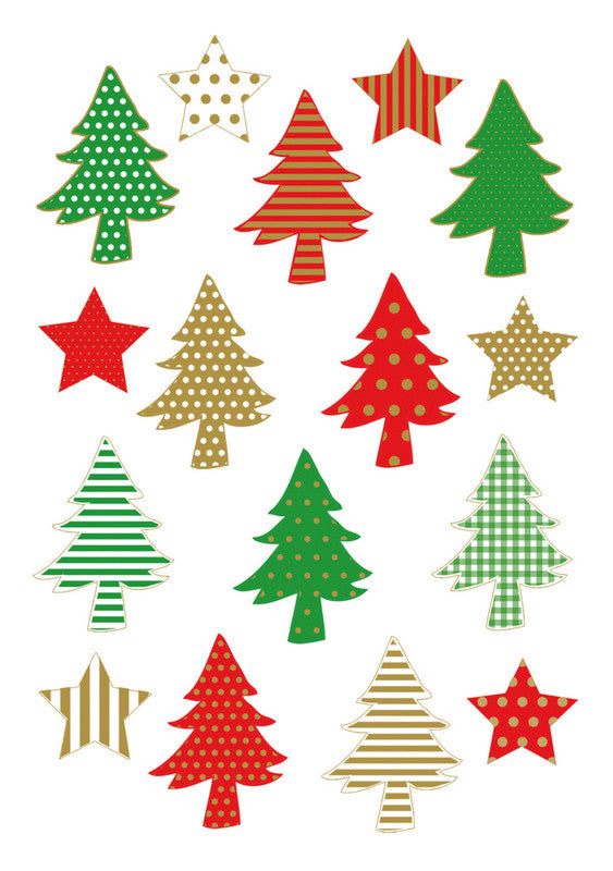 HERMA Schmucketiketten, Oh Tannenbaum – 84 × 120 mm – sortiert – 3 Blatt