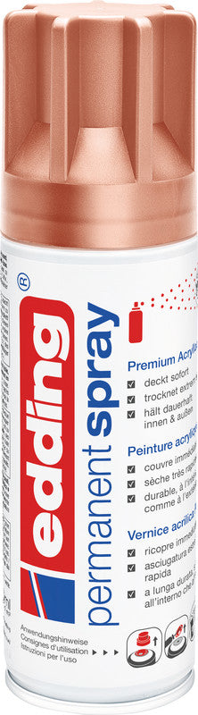 Edding Farbspray – Roségold 937, seidenmatt – 200 ml – für Holz, Metall, Glas