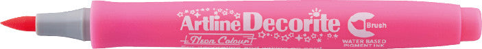 Artline Pigment-Marker Decorite Brush – Pinselspitze – Neonpink – lichtbeständig