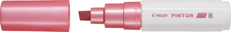 Pilot Pigment-Marker Pintor – Keilspitze 8 mm – Pink Metallic – Deckend