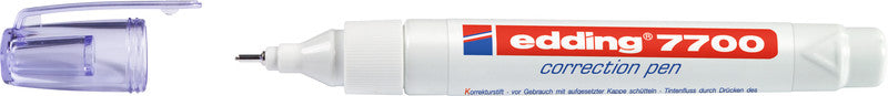 Edding Korrekturstift 7700 – weiss – rund – 8 ml