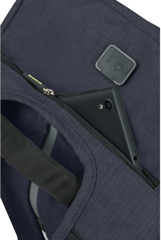 Samsonite Securipak – Notebook-Rucksack – für 15,6"-Notebook, 17 l, Kunststoff, Blau, RFID-Schutz