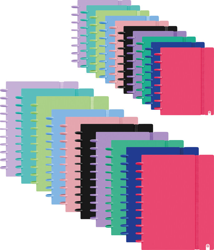 Carchivo Notizbuch A5, liniert, Spiralbindung, Softcover, 160 Seiten, perforiert, 100 g/m² – grün
