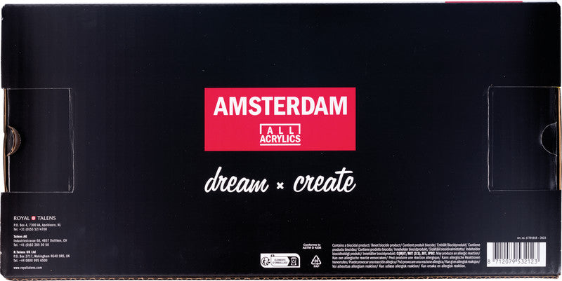 Royal Talens Amsterdam – Acryl Standard – Acrylfarbe – Set – 18 Farben, sortiert, 18 × 120 ml