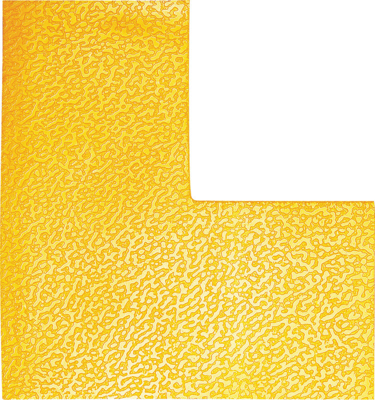 Durable Sicherheitskennzeichen Bodenmarkierung L – 100 × 100 × 0,7 mm, Kunststoff, Gelb, selbstklebend, 10 Stk