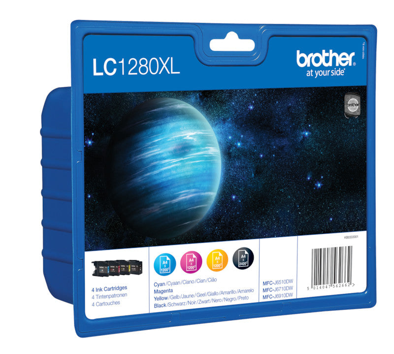 Brother Tintenpatronen-Multipack CMYK, 4er-Pack – für Inkjetdrucker, Multifunktionsgeräte