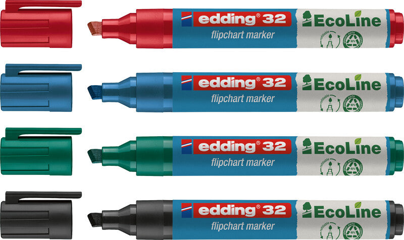 Edding Flipchart-Marker 32 EcoLine – Keilspitze 1,5-5 mm – Grün