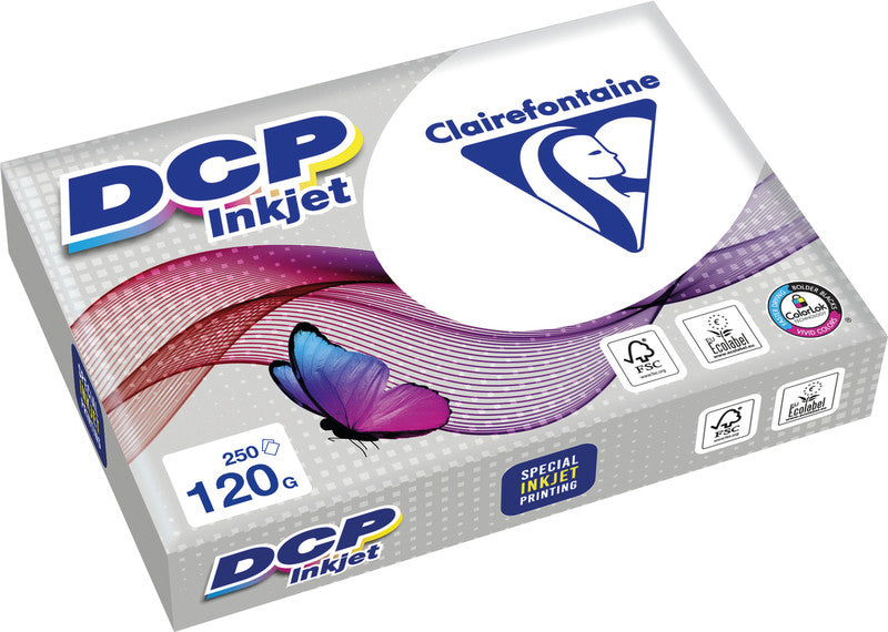 Clairefontaine DCP Inkjetpapier – A3, 120 g/m², Hochweiss – für Inkjet/Laser/Kopierer – FSC – 250 Blatt