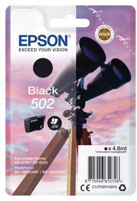 Epson Tintenpatrone 502, Schwarz, 210 Seiten