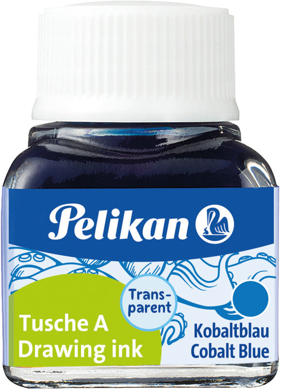 Pelikan Tusche – Kobaltblau, 10 ml, für Reissfeder, Zeichenfeder & Pinsel
