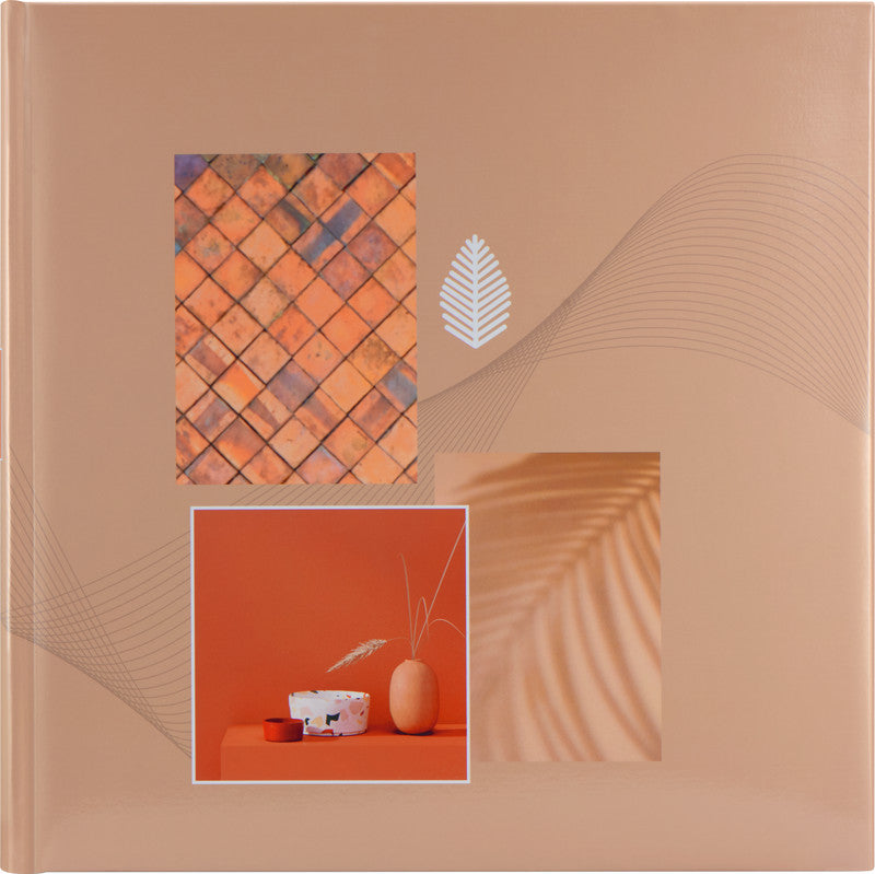 Hama Fotoalbum Singo II – für 300 × 300 mm, braun, mit Pergaminzwischenblättern, Karton, 300 × 300 mm