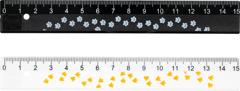 Kum Wandtafel-Lineal 15 cm – Kunststoff, sortiert, mit abgerundeten Ecken