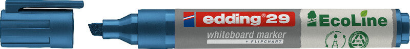 Edding Whiteboard-Marker 29 EcoLine – Keilspitze 1-5 mm – Blau – trocken abwischbar