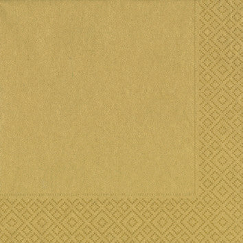 Duni Servietten – 33 × 33 cm – 3-lagig, Tissue, gold – 20 Stk., FSC