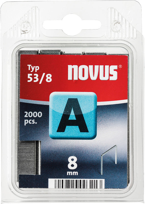 Novus Heftklammern – 8 mm – Metall, silber – 2000 Stk.