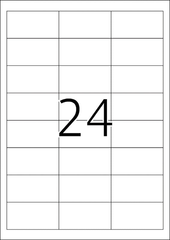 HERMA Drucketiketten, 64,6 mm × 33,8 mm, weiss, Papier, permanent, 200 Blätter (4.800 Etiketten)