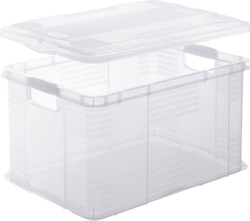 Rotho Deckel für Aufbewahrungsbox Agilo – Kunststoff, transparent, 60 × 4 × 39,5 cm
