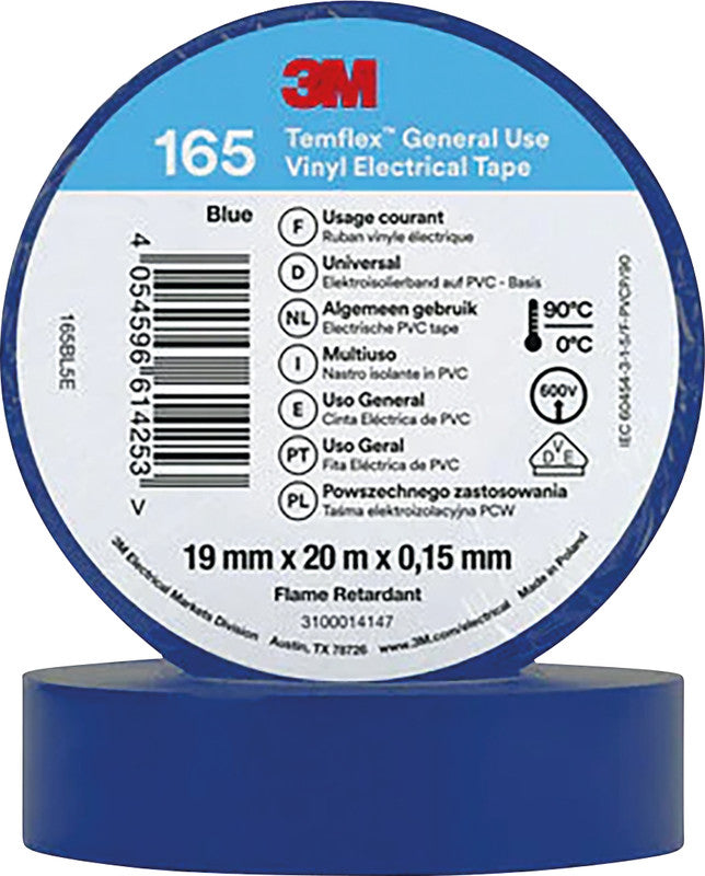 3M Vinylband – 19 mm × 20 m, blau