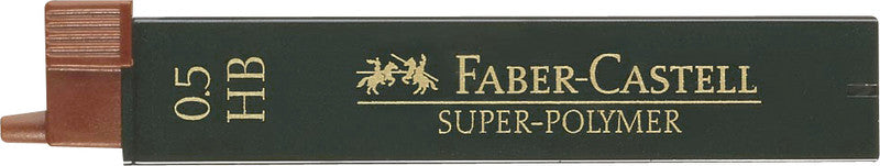Faber-Castell Bleistiftminen – Graphit, 0,5 mm, HB, 12 Stk.