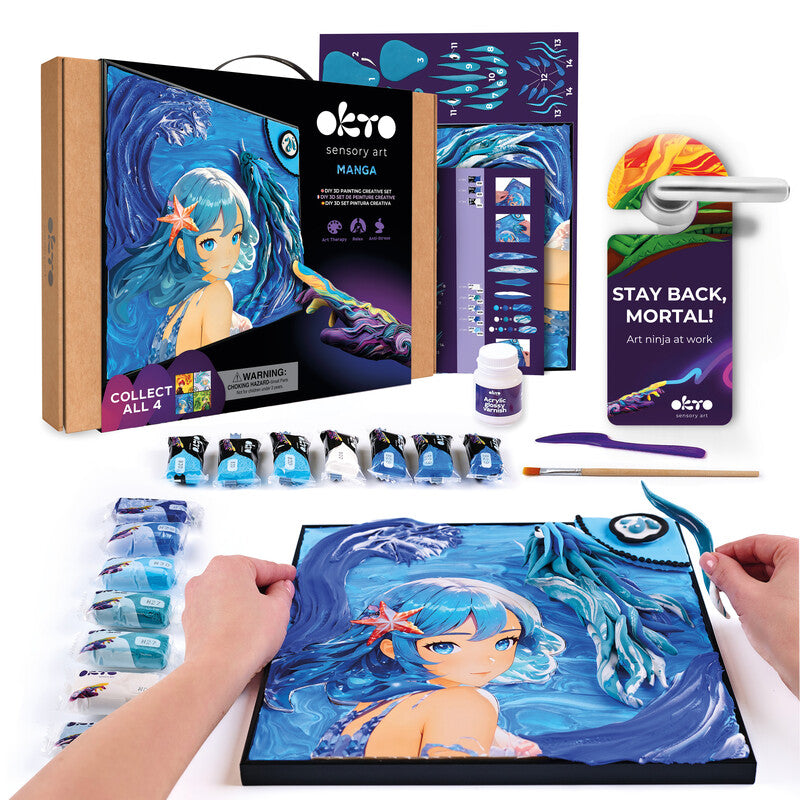 Okto Sensory Art – Modelliermasse-Set 3D Painting Manga – ab 10 Jahren – 290 × 290 mm