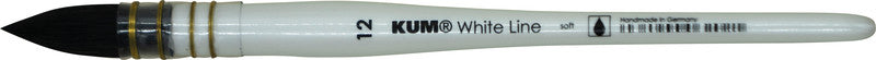 Kum Pinsel – perlmutt, Synthetikhaare, Länge 160 mm, Aluminiumzwinge, für Aquarell
