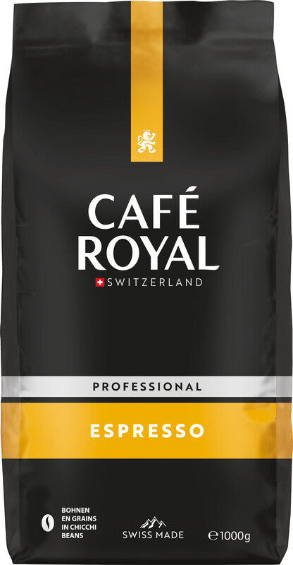 Café Royal Bohnenkaffee Espresso – 1 kg – Arabica – Röstgrad mittel – Intensität 4/5