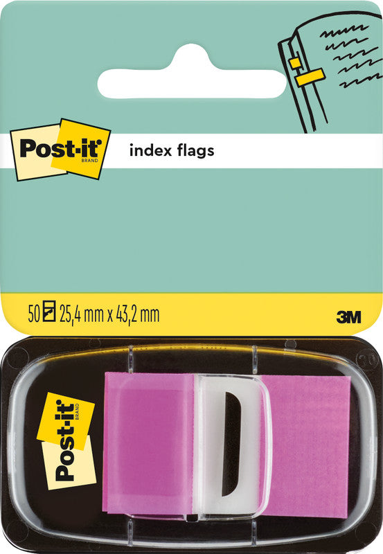 Post-it Indexstreifen – 25,4×43,2 mm – Violett, 50 Stück, mit Dispenser