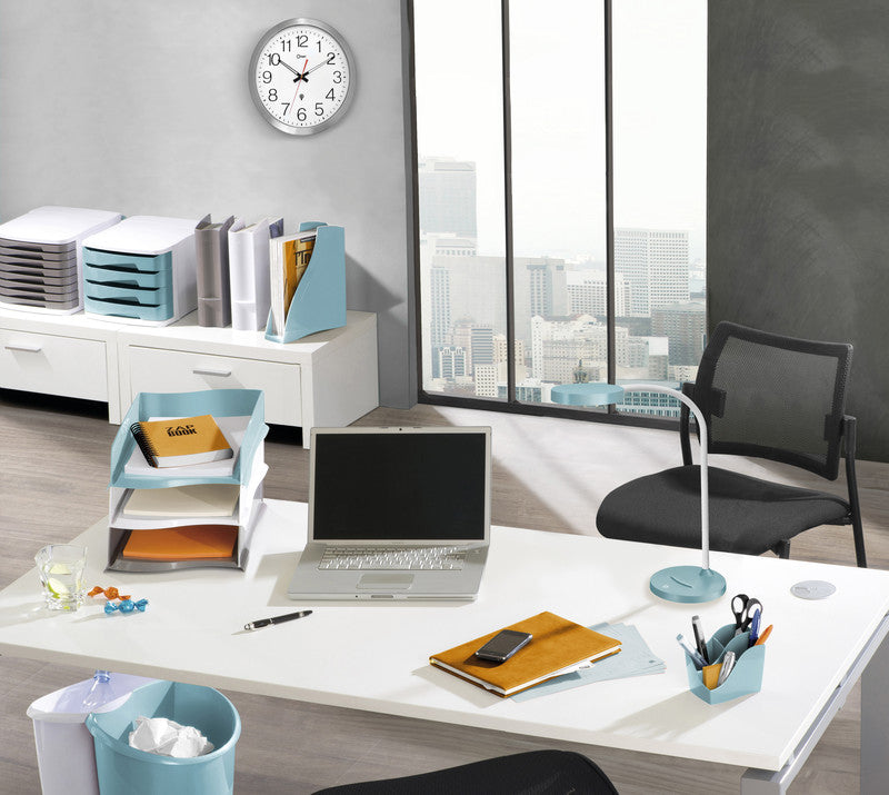 Orium by cep Orium Wanduhr – Funk, wetterfest – Ø 33,5 cm, Silber, Edelstahl