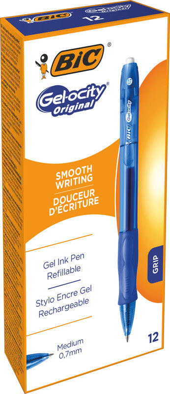BIC Gel-ocity Gelschreiber – Blau, 0,3 mm, Druck