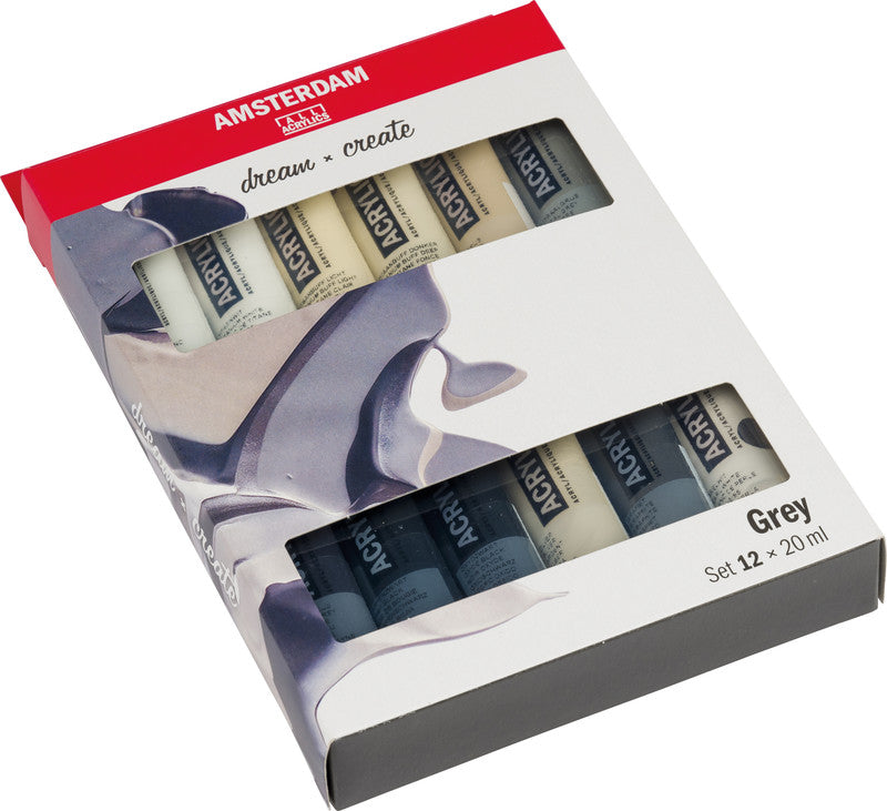 Royal Talens Amsterdam – Acryl Standard – Acrylfarbe – Set – 12 Farben, 12 × 20 ml