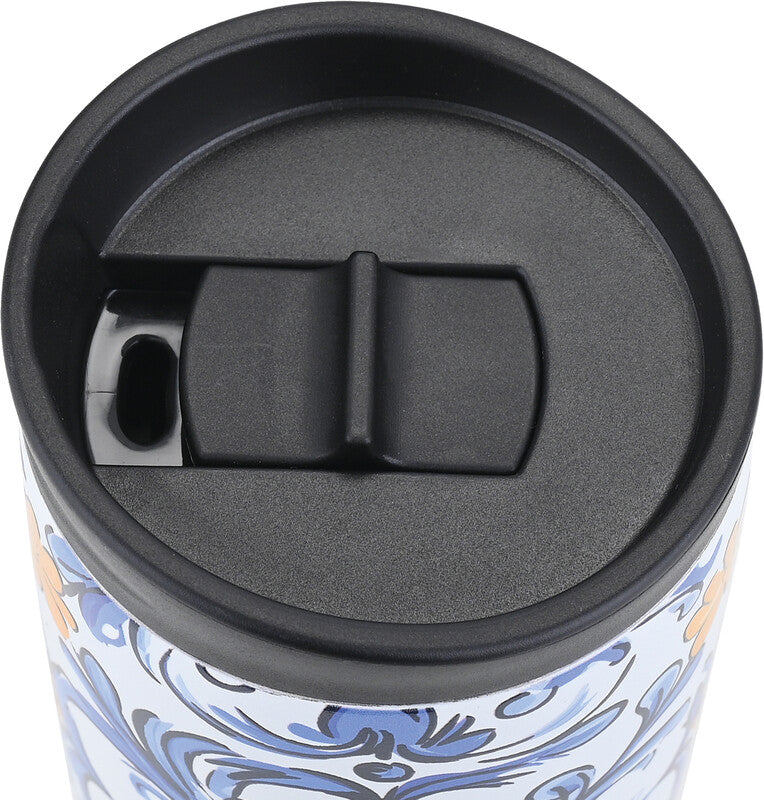Estia Thermobecher – 3,5 dl – Edelstahl, isoliert, Schraubverschluss – Amalfi Coast