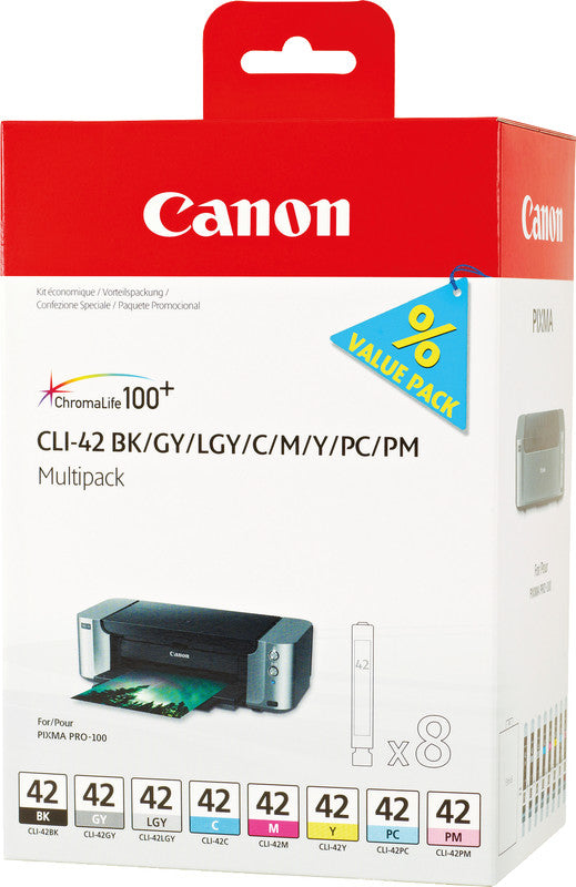 Canon Tintenpatronen-Multipack CL-42, 8er-Pack – für Inkjetdrucker/Multifunktionsgeräte