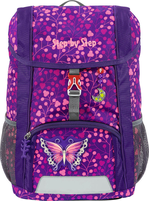 Step by Step Kindergartenrucksack-Set KID SHINE – 3-teilig – Butterfly Night Ina – mit Leuchteffekt