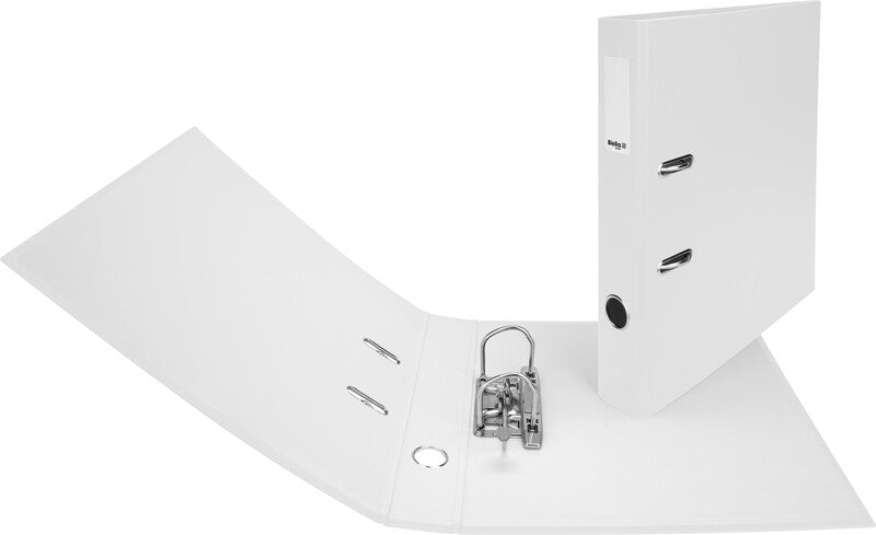 Biella Ordner – A4 hoch – 2-Ring Hebelmechanik, Rücken 40 mm – weiss, Karton, mit Niederhalter, FSC