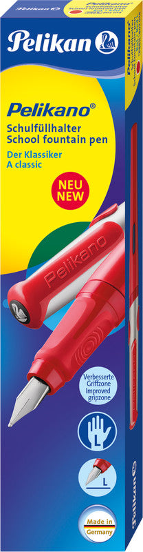 Pelikano – Federspitze L – für Linkshänder – Rot, Blau – Patronen