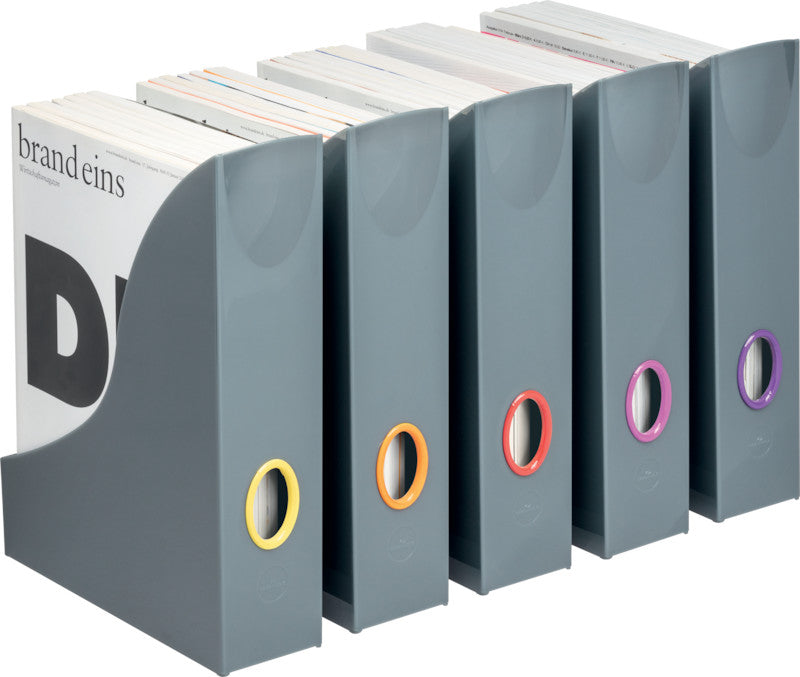 Durable Stehsammler – Kunststoff, ohne Beschriftungsfeld, grau, 241×73×306 mm