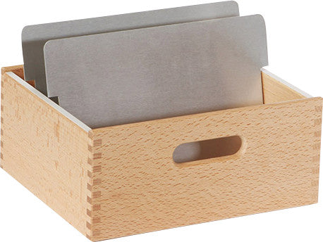 Flück Karteikasten A5 quer, braun, Buchenholz – 1 Stück