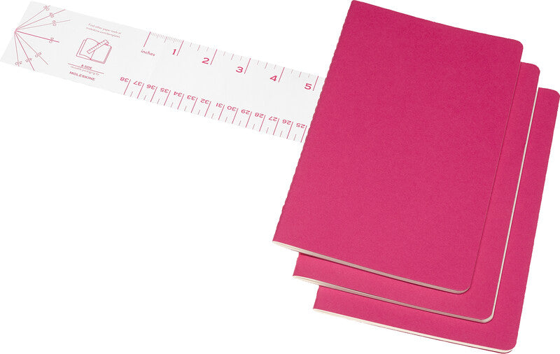 Moleskine Notizheft – 130 × 210 mm – 70 g/m² – Hardcover, 16 heraustrennbare Blätter, abgerundete Ecken, pink, FSC